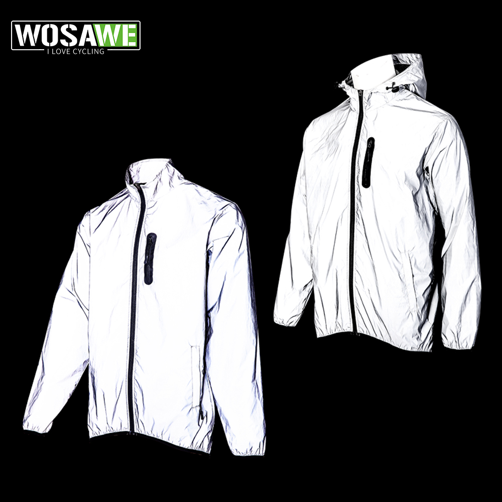 Cycling Rain Jacket Commute - WOSAWE Мужская полностью светоотражающая куртка, легкая