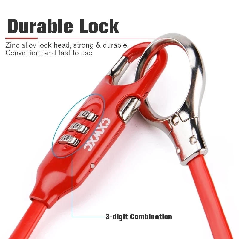Велосипедный портативный замок – обзор и цена Cable Lock Flexible