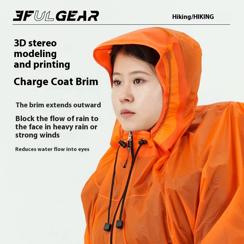 3F UL GEAR Плащ на молнии 15D  – обзор и цена Cycling Rain Jacket Commute