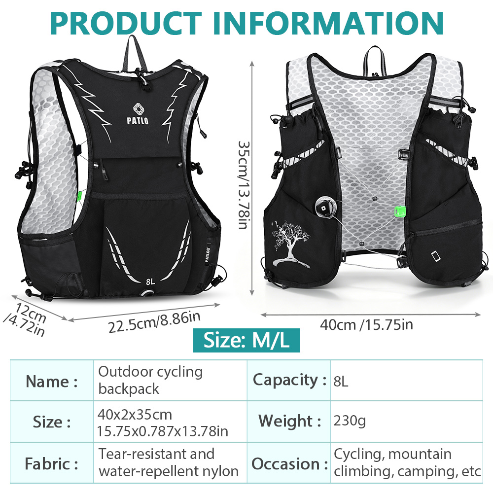 Рюкзак NEWBOLER 8L для бега по – обзор и цена Cycling Commuter Backpack