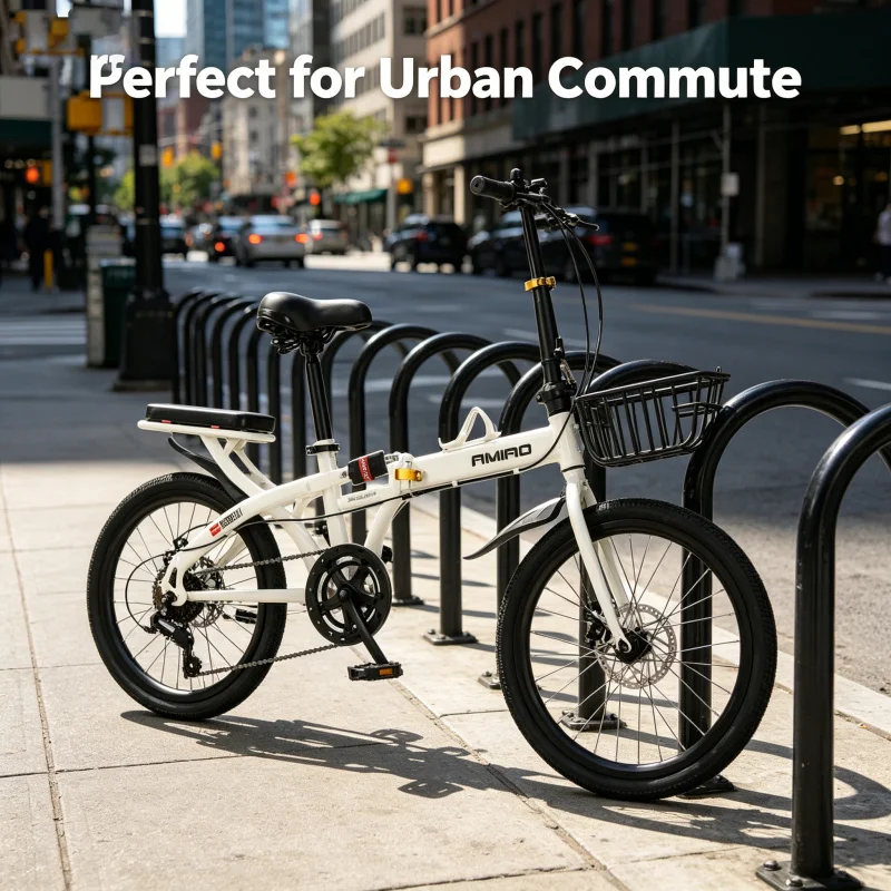 Белый складной велосипед с 20- – обзор и цена Commuting With Bike